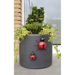 Deko-Marienkafer Aus Metall Klein 10X8X4,5Cm