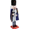 Deko-Nussknacker Mit Samtumhang 38Cm Royalblau
