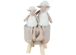 Deko-Schaf Kantenhocker 40Cm Beige/Weis