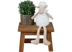 Deko-Schaf Kantenhocker 40Cm Beige/Weis