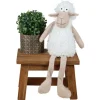 Deko-Schaf Kantenhocker 48Cm Beige/Weis