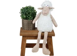 Deko-Schaf Kantenhocker 48Cm Beige/Weis