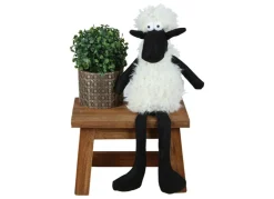 Deko-Schaf Kantenhocker 40Cm Schwarz/Weis