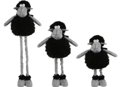 Deko-Schaf Mit Teleskopbeinen 90Cm Grau/Schwarz