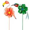 Dekostecker Mit Windspiel Flamingo/Kolibri 90Cm