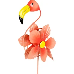 Dekostecker Mit Windspiel Flamingo/Kolibri 90Cm