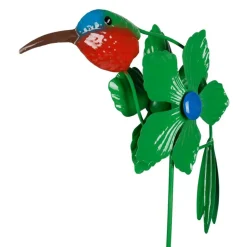 Dekostecker Mit Windspiel Flamingo/Kolibri 90Cm