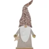 Deko-Wichtel Aus Holz Mit Pailletten-Zipfelmutze 84Cm Zartrosa