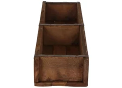 Doppel-Holzkiste In Ziegelform Used-Look 58X8,5X14Cm