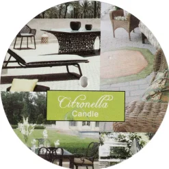 Duftkerze Citronella Im Zinktopf 7X7Cm