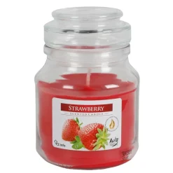 Duftkerze Im Glas Mit Aromadeckel 120G Erdbeere
