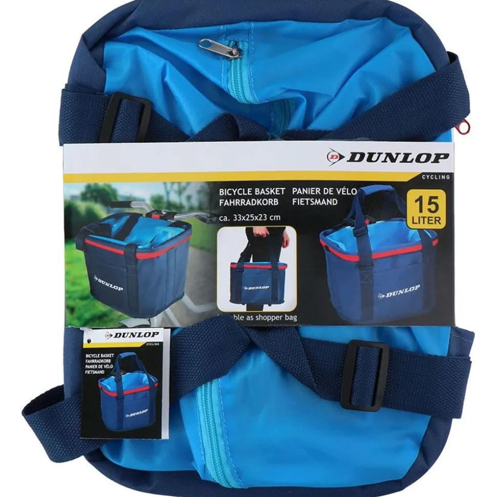 Dunlop Fahrradkorb Mit Tragegriffen 15L Blau