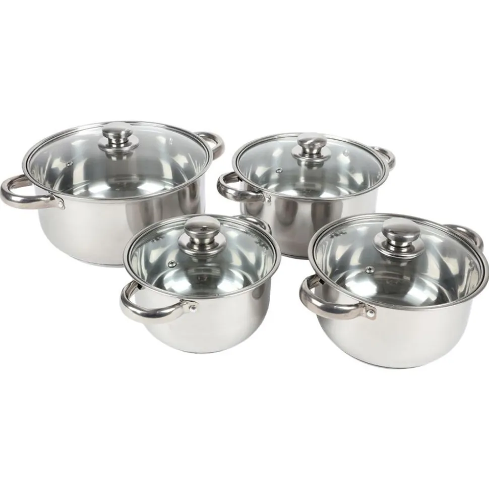 Edelstahl-Kochtopf-Set 12-Teilig
