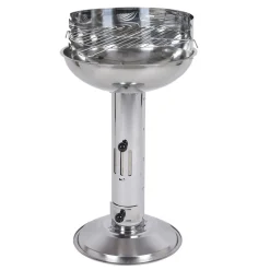 Edelstahl-Saulengrill Rund 69Cm