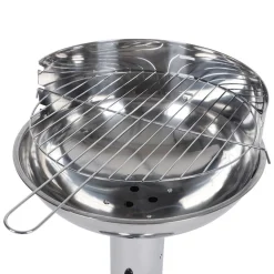 Edelstahl-Saulengrill Rund 69Cm