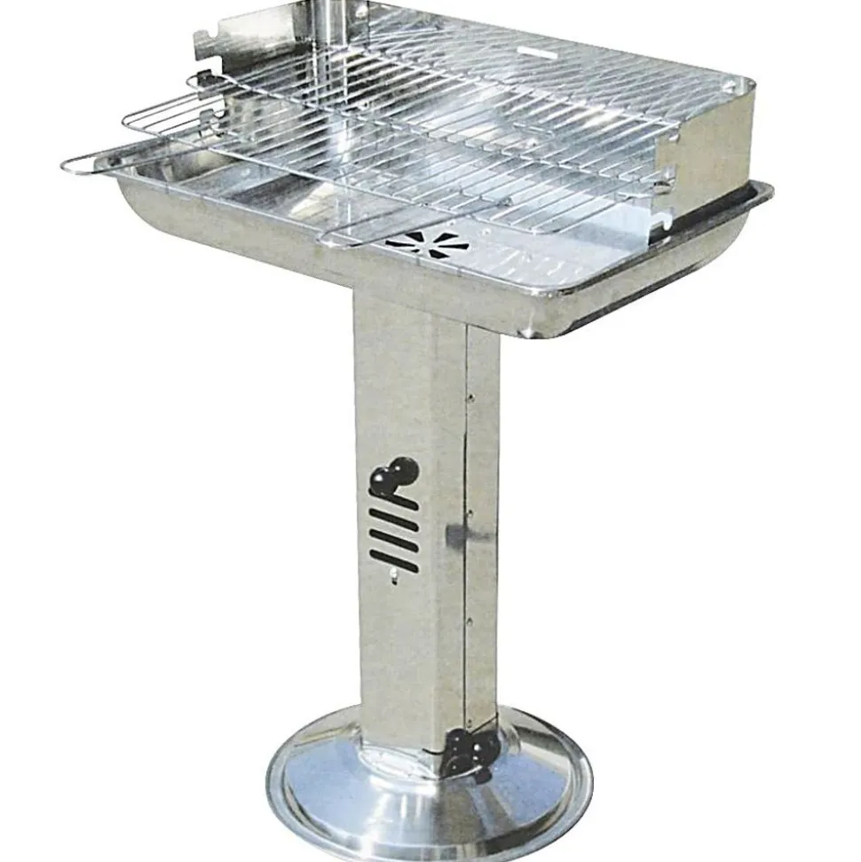 Edelstahl-Saulengrill 50X76X31Cm