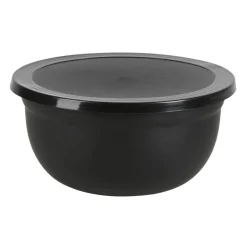 Edelstahl-Schussel-Set Mit Deckel Schwarz 3-Teilig