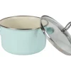 Emaille-Fleischtopf Mit Glasdeckel 16Cm Mint