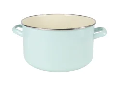 Emaille-Fleischtopf Mit Glasdeckel 24Cm Mint
