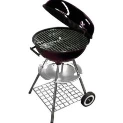 Emaille-Kugelgrill-Wagen Schwarz