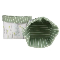 2Er-Set AufbewahrungsKörbe Blumenprint