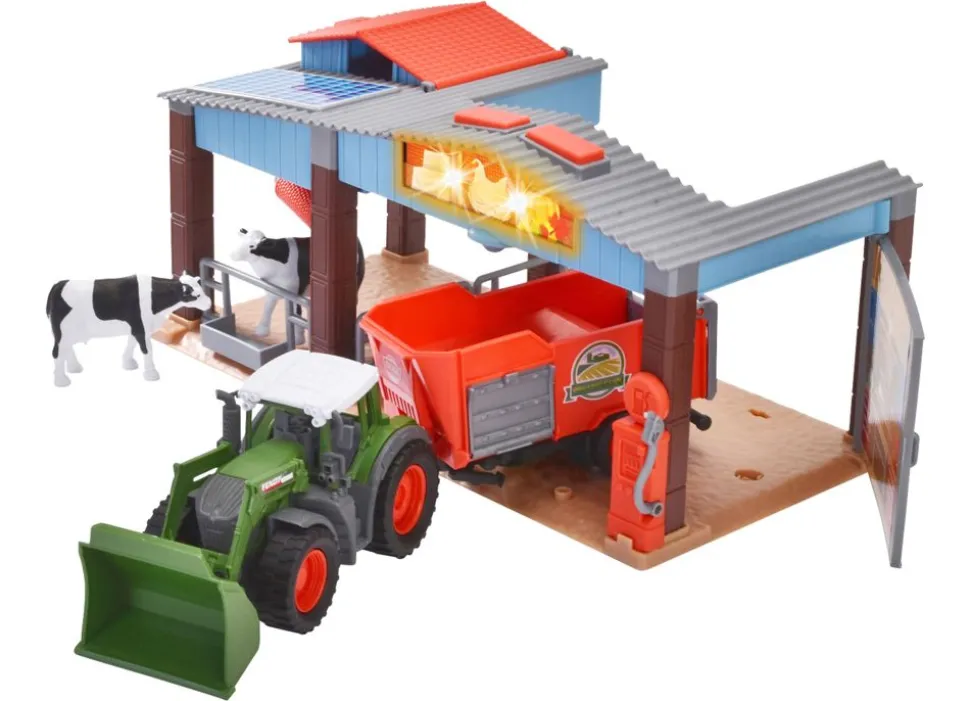 Fendt Bauernhof-Spielset Mit Traktor, Scheune Und Viel Zubehör