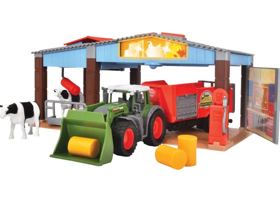 Fendt Bauernhof-Spielset Mit Traktor, Scheune Und Viel Zubehör