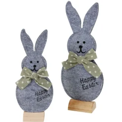 Filz-Osterhase Mit Schleife Happy Easter 26Cm