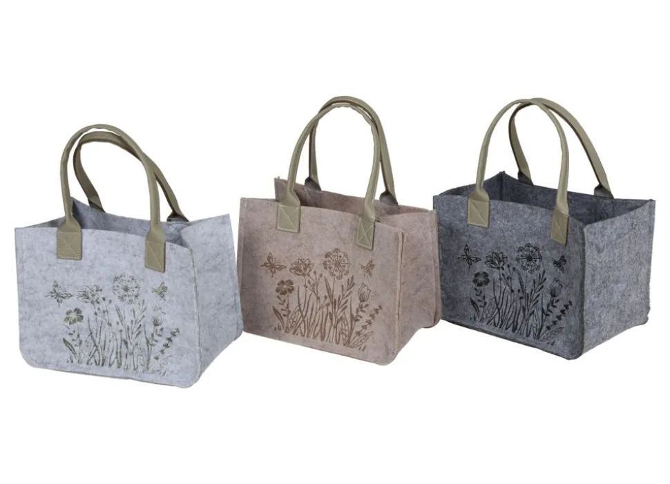 Filztasche Mit Fruhlingsmotiv 24X14,5X30Cm