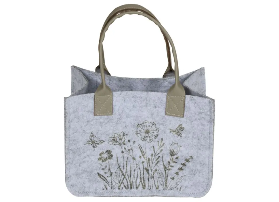 Filztasche Mit Fruhlingsmotiv 24X14,5X30Cm