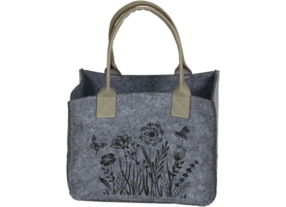 Filztasche Mit Fruhlingsmotiv 24X14,5X30Cm
