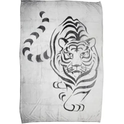 Flanell-Kuscheldecke Mit Tiger-Print 150X200Cm