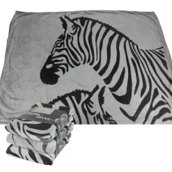 Flanell-Kuscheldecke Mit Zebra-Print 150X200Cm