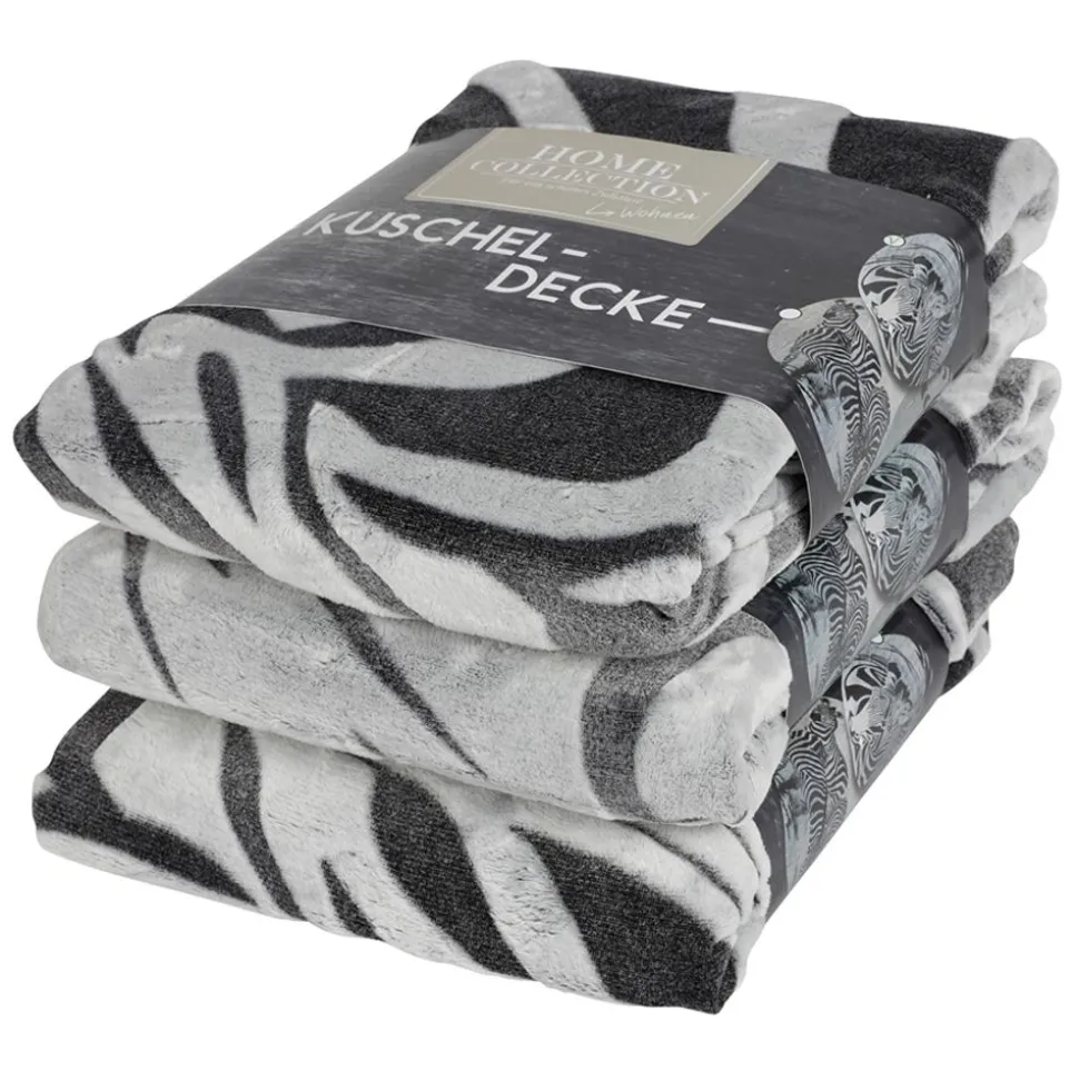 Flanell-Kuscheldecke Mit Zebra-Print 150X200Cm