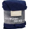 Flanell-Wohndecke 150X200Cm Marineblau