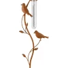 Gartenstecker Regenmesser Vogel 100Cm Rostbraun