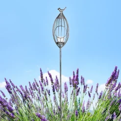 Gartenstecker Vogelkafig 11X101Cm Silber-Grau