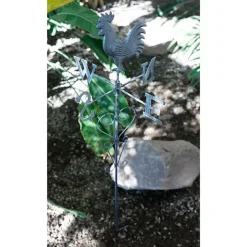 Gartenstecker Wetterhahn 109,5Cm Vintage-Grey