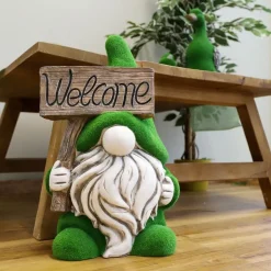 Gartenzwerg Welcome Mit Gras-Optik 40Cm