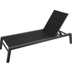 Gepolsterte Sonnenliege 190X70X95Cm Anthrazit/Schwarz