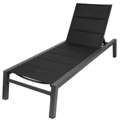 Gepolsterte Sonnenliege 190X70X95Cm Anthrazit/Schwarz