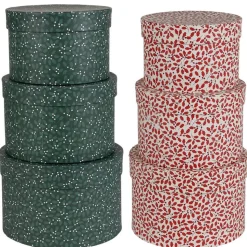 Geschenkboxen-Set Rund Ilex 3-Teilig