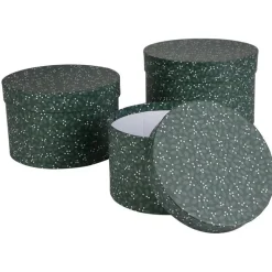 Geschenkboxen-Set Rund Ilex 3-Teilig