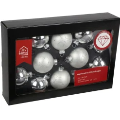 Glitzerkugeln 12Er-Set 7Cm Silber