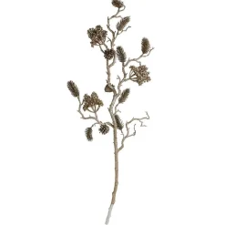 Glitzerzweig Mit Tannenzapfen Und Beeren 100Cm
