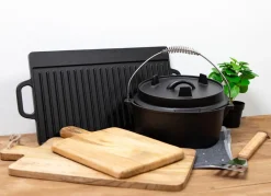 Grillplatte Aus Gusseisen 42X23X1,5Cm