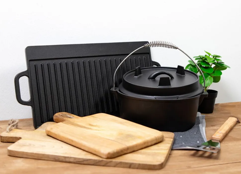 Grillplatte Aus Gusseisen 42X23X1,5Cm
