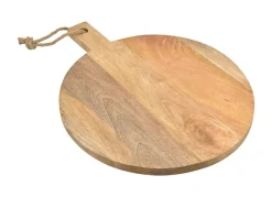 Groses Rundes Servierbrett Aus Mangoholz 50X40Cm