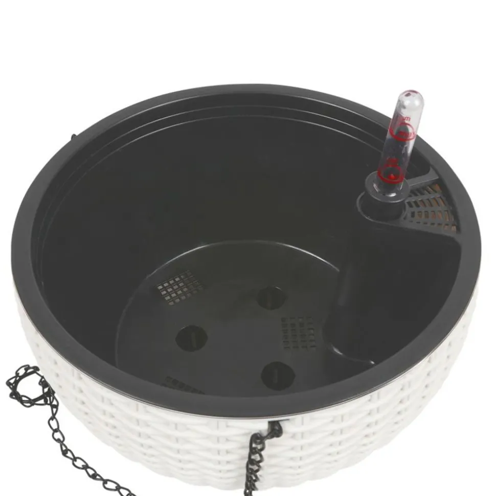 Gruner Jan Hangeampel Rattanoptik 26Cm Weis