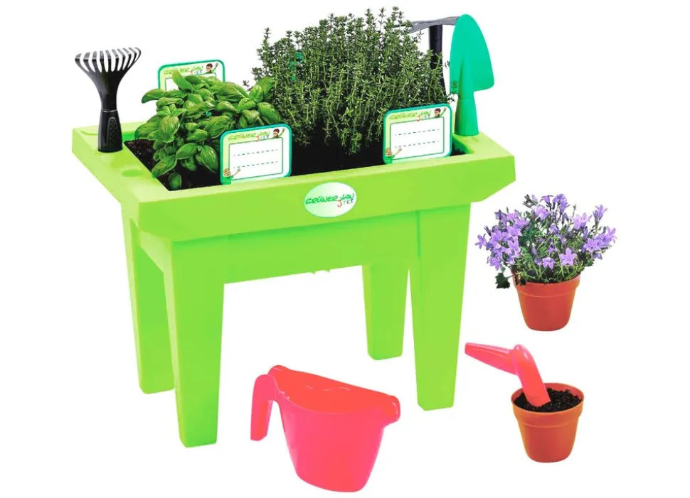 Gruner Jan Junior Kinder-Hochbeet Mit Zubehör 43X31X27,5Cm